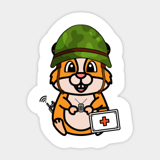 Funny hamster is a medic Sticker